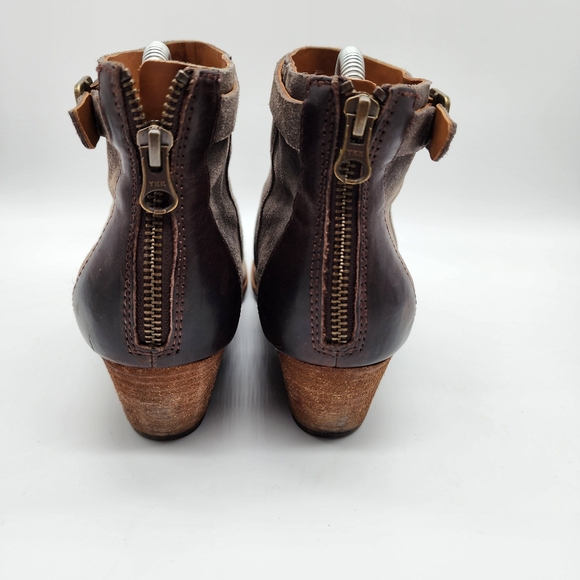 Kork Ease Maddelena Gray Suede Distressed Vintage Ankle Boots Size 8 - Picture 8 of 11